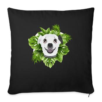 Tropical Chihuahua - Sofa pillowcase 17,3'' x 17,3'' (45 x 45 cm) - black - Front