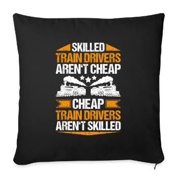 Triebfahrzeugführer Lokführer Train Driver - Sofa pillowcase 17,3'' x 17,3'' (45 x 45 cm) - black - Front