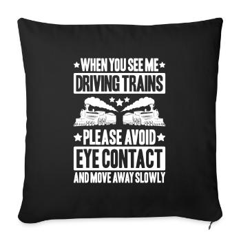 Triebfahrzeugführer Lokführer Train Driver - Sofa pillowcase 17,3'' x 17,3'' (45 x 45 cm) - black - Front