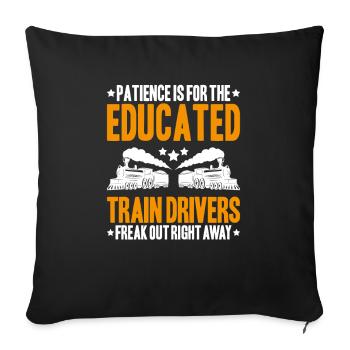 Triebfahrzeugführer Lokführer Train Driver - Sofa pillowcase 17,3'' x 17,3'' (45 x 45 cm) - black - Front