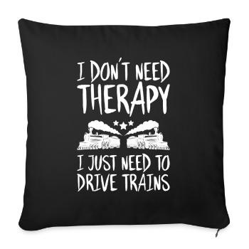Triebfahrzeugführer Lokführer Conducteur de train - Housse de coussin décorative 45 x 45 cm - noir - Devant