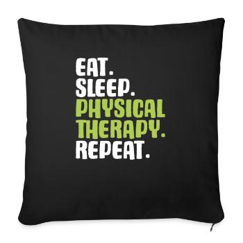 Physiotherapie Physiotherapeut Physical Therapist - Sofakissenbezug 45 x 45 cm - Schwarz - Vorne