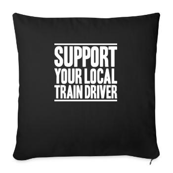 Triebfahrzeugführer Lokführer Train Driver - Sofa pillowcase 17,3'' x 17,3'' (45 x 45 cm) - black - Front
