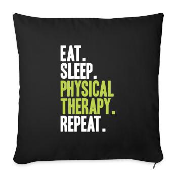 Physiotherapie Physiotherapeut Physical Therapist - Sofakissenbezug 45 x 45 cm - Schwarz - Vorne