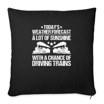 Triebfahrzeugführer Lokführer Train Driver - Sofa pillowcase 17,3'' x 17,3'' (45 x 45 cm) - black - Front