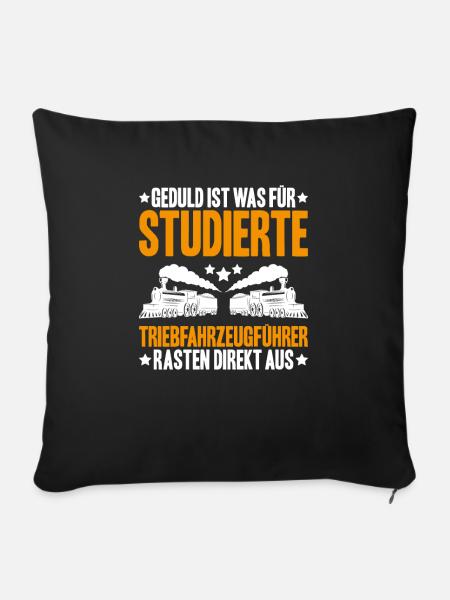 Triebfahrzeugführer Lokführer Train Driver - Sofakissenbezug 45 x 45 cm - Schwarz