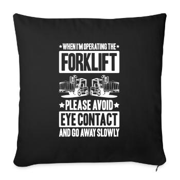 Staplerfahrer Gabelstaplerfahrer Forklift Operator - Sofakissenbezug 45 x 45 cm - Schwarz - Vorne