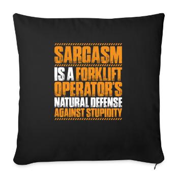 Forklift Driver Forklift Operator - Sofa pillowcase 17,3'' x 17,3'' (45 x 45 cm) - black - Front