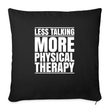 Physiotherapie Physiotherapeut Physical Therapist - Sofakissenbezug 45 x 45 cm - Schwarz - Vorne