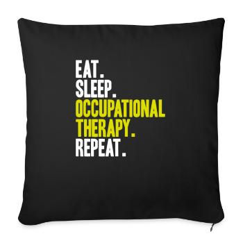 Ergotherapeut Ergotherapie Occupational Therapist - Sofakissenbezug 45 x 45 cm - Schwarz - Vorne