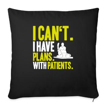 Physiothérapie Physiothérapeute Physiothérapeute - Housse de coussin décorative 45 x 45 cm - noir - Devant
