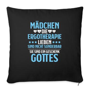 Ergotherapeut Ergotherapie Occupational Therapist - Sofakissenbezug 45 x 45 cm - Schwarz - Vorne