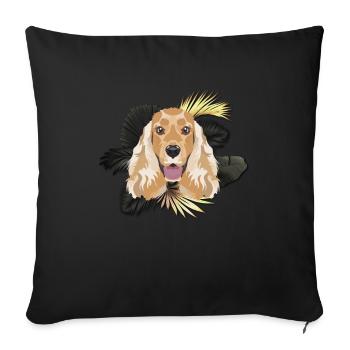 Golden Dog English Cocker Spaniel - Sofa pillowcase 17,3'' x 17,3'' (45 x 45 cm) - black - Front