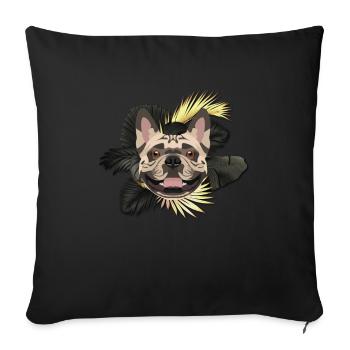 Golden Dog French Bulldog - Sofa pillowcase 17,3'' x 17,3'' (45 x 45 cm) - black - Front