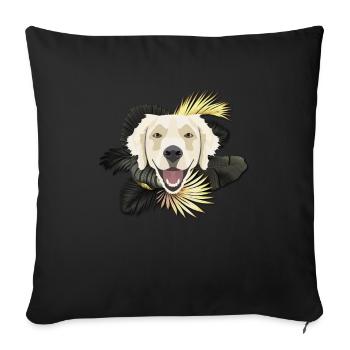 Golden Dog Golden Retriever - Housse de coussin décorative 45 x 45 cm - noir - Devant