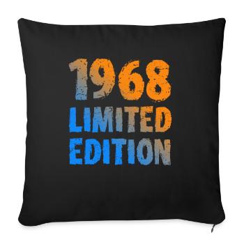 1968 Limited Edition Birthday Gift Wife Husband - Sofa pillowcase 17,3'' x 17,3'' (45 x 45 cm) - black - Front