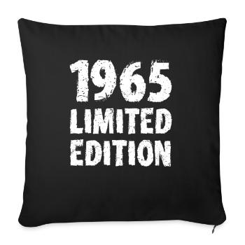 1965 édition limitée anniversaire cadeau femme mari - Housse de coussin décorative 45 x 45 cm - noir - Devant