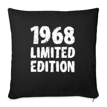 1968 Limited Edition Birthday Gift Wife Husband - Sofa pillowcase 17,3'' x 17,3'' (45 x 45 cm) - black - Front