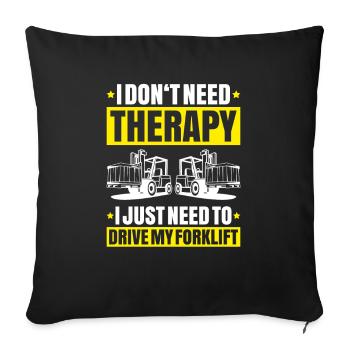 Forklift Driver Forklift Operator - Sofa pillowcase 17,3'' x 17,3'' (45 x 45 cm) - black - Front