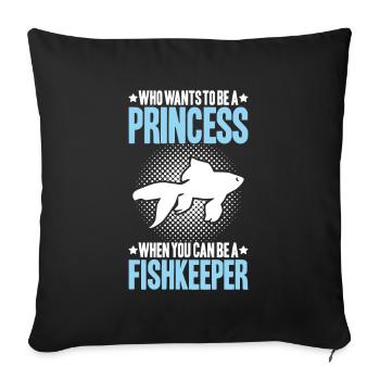 Aquaristik Aquarianer Aquarium Fische Aquarist - Sofakissenbezug 45 x 45 cm - Schwarz - Vorne