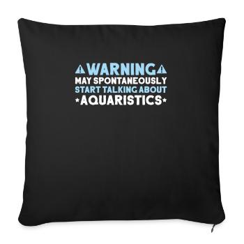 Aquaristique Aquariophile Aquarium Poissons Aquariophile - Housse de coussin décorative 45 x 45 cm - noir - Devant