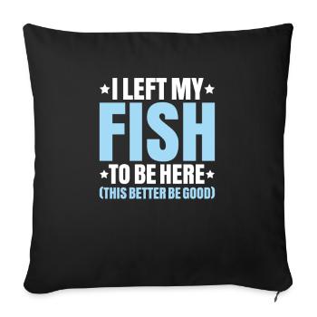 Aquaristik Aquarianer Aquarium Fische Aquarist - Sofakissenbezug 45 x 45 cm - Schwarz - Vorne
