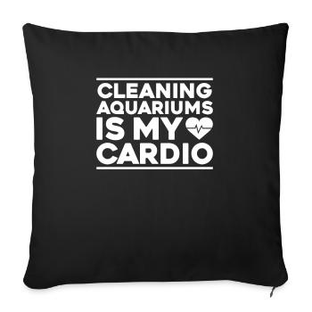 Aquaristique Aquariophile Aquarium Poissons Aquariophile - Housse de coussin décorative 45 x 45 cm - noir - Devant
