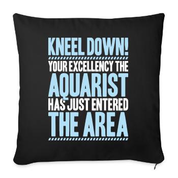 Aquaristik Aquarianer Aquarium Fische Aquarist - Sofakissenbezug 45 x 45 cm - Schwarz - Vorne