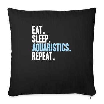 Aquaristique Aquariophile Aquarium Poissons Aquariophile - Housse de coussin décorative 45 x 45 cm - noir - Devant