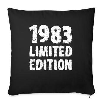 1983 Limited Edition Birthday Gift Wife Husband - Sofa pillowcase 17,3'' x 17,3'' (45 x 45 cm) - black - Front