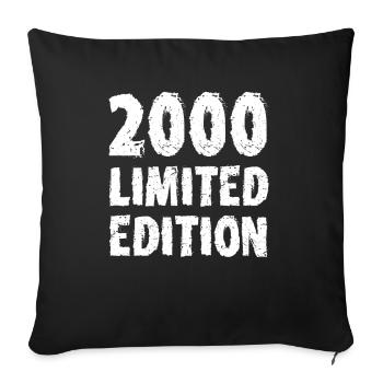 2000 Limited Edition Birthday Gift Wife Husband - Sofa pillowcase 17,3'' x 17,3'' (45 x 45 cm) - black - Front