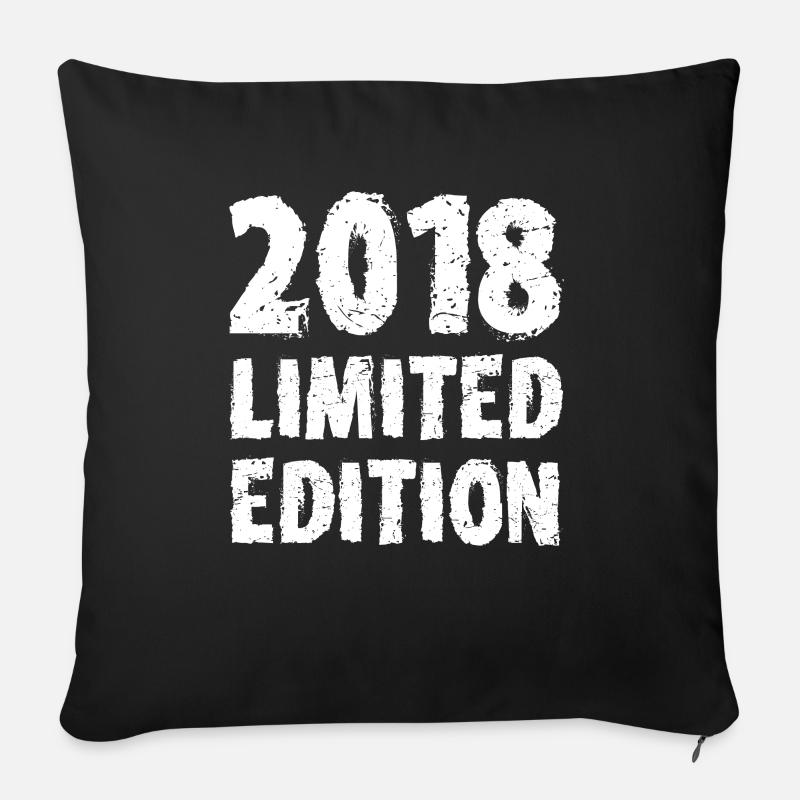 2018 Édition Limitée Anniversaire Cadeau Décoration - Housse de coussin décorative 45 x 45 cm - noir
