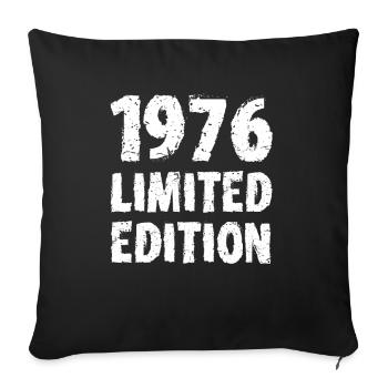 1976 Limited Edition Birthday Gift Wife Husband - Sofa pillowcase 17,3'' x 17,3'' (45 x 45 cm) - black - Front