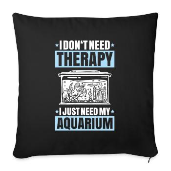 Aquaristik Aquarianer Aquarium Fische Aquarist - Sofakissenbezug 45 x 45 cm - Schwarz - Vorne