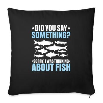 Aquaristik Aquarianer Aquarium Fische Aquarist - Sofakissenbezug 45 x 45 cm - Schwarz - Vorne