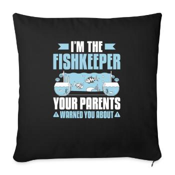 Aquaristique Aquariophile Aquarium Poissons Aquariophile - Housse de coussin décorative 45 x 45 cm - noir - Devant