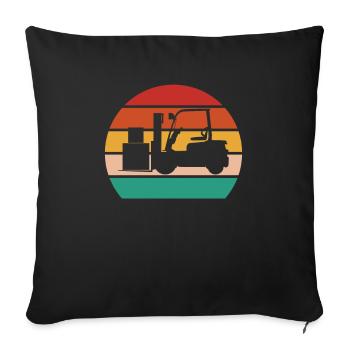 Staplerfahrer Gabelstaplerfahrer Forklift Operator - Sofakissenbezug 45 x 45 cm - Schwarz - Vorne