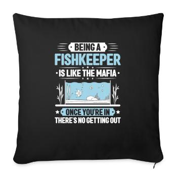 Aquaristik Aquarianer Aquarium Fische Aquarist - Sofakissenbezug 45 x 45 cm - Schwarz - Vorne