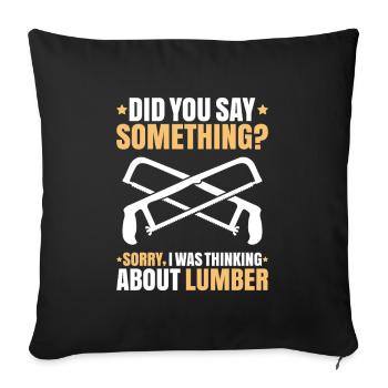 Zimmerer Zimmermann Zimmerei Carpenter Carpentry - Sofa pillowcase 17,3'' x 17,3'' (45 x 45 cm) - black - Front