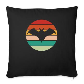 Fledermaus Fledermäuse Bat Bats Fledertier - Sofakissenbezug 45 x 45 cm - Schwarz - Vorne