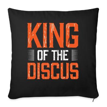 King of the discusDiskus werfen - Sofakissenbezug 45 x 45 cm - Schwarz - Vorne