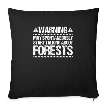 Forester Forestry Forester Forest workers Forest - Sofa pillowcase 17,3'' x 17,3'' (45 x 45 cm) - black - Front