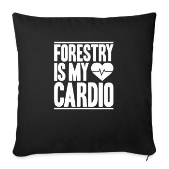 Forester Forestry Forester Forest workers Forest - Sofa pillowcase 17,3'' x 17,3'' (45 x 45 cm) - black - Front