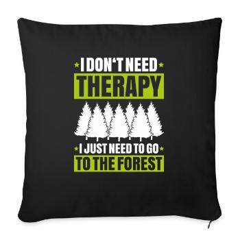 Forester Forestry Forester Forest workers Forest - Sofa pillowcase 17,3'' x 17,3'' (45 x 45 cm) - black - Front