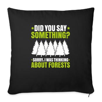 Forester Forestry Forester Forest workers Forest - Sofa pillowcase 17,3'' x 17,3'' (45 x 45 cm) - black - Front