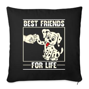 Amis Dalmatian Dog Lovers Puppy - Housse de coussin décorative 45 x 45 cm - noir - Devant