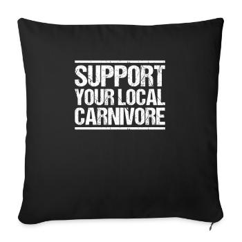 Carnivore Diät Carnivore Ernährung Carnivore Diet - Sofa pillowcase 17,3'' x 17,3'' (45 x 45 cm) - black - Front