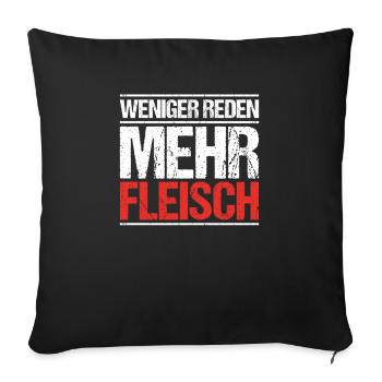 Carnivore Diät Carnivore Ernährung Carnivore Diet - Sofakissenbezug 45 x 45 cm - Schwarz - Vorne