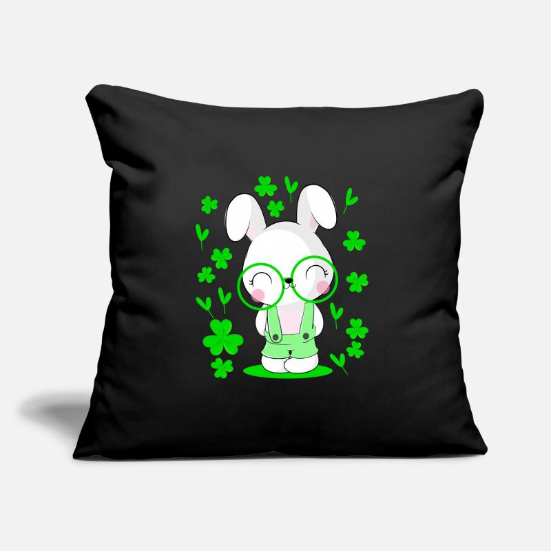 Drôle de lapin Saint-Patrick Cadeau de la Saint-Paddy Housse de coussin décorative 45 x 45 cm