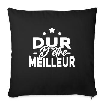 Dur D'être Le Meilleur Cadeau - Housse de coussin décorative 45 x 45 cm - noir - Devant